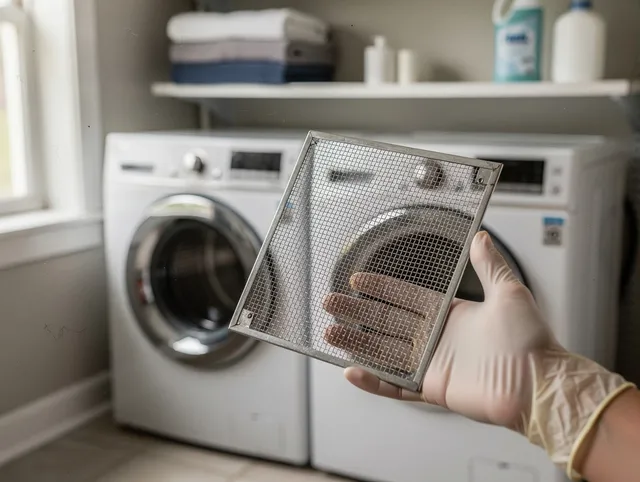 Compton Dryer Vent Cleaning specialist performing detailed lint trap cleaning service in Compton